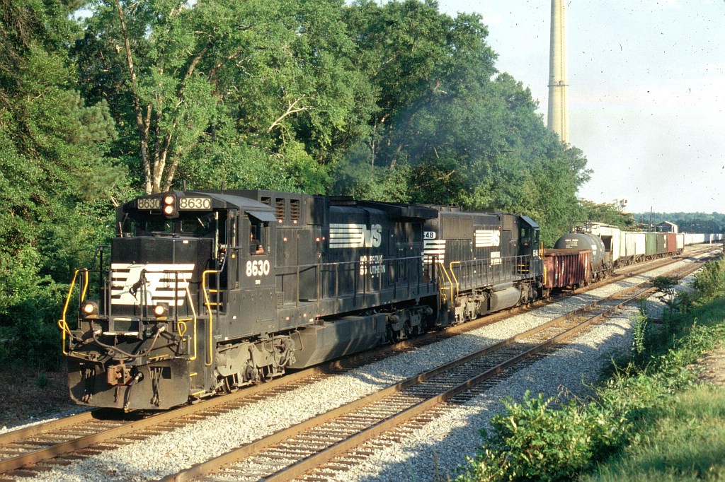 NB freight going by the power plant 